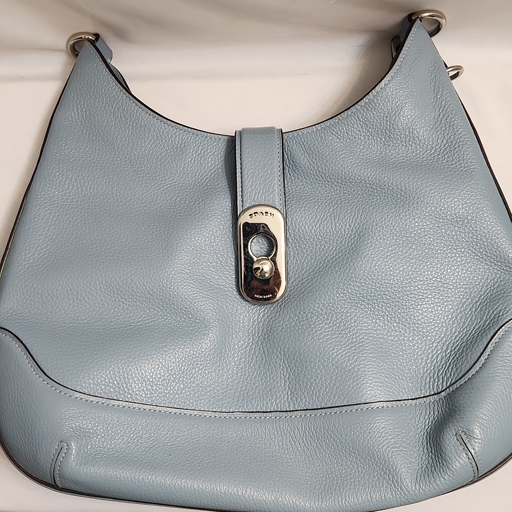 Coach Amber Pebble Leather Hobo Shoulder Bag - Picture 16 of 16